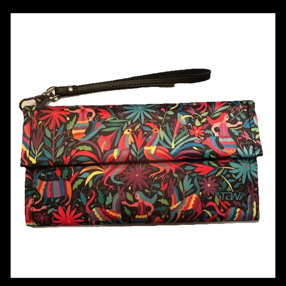 VTG Tawi Mexican Wristlet Wallet Clutch -Llama Mermaids Rooster-Artsy Maximalist